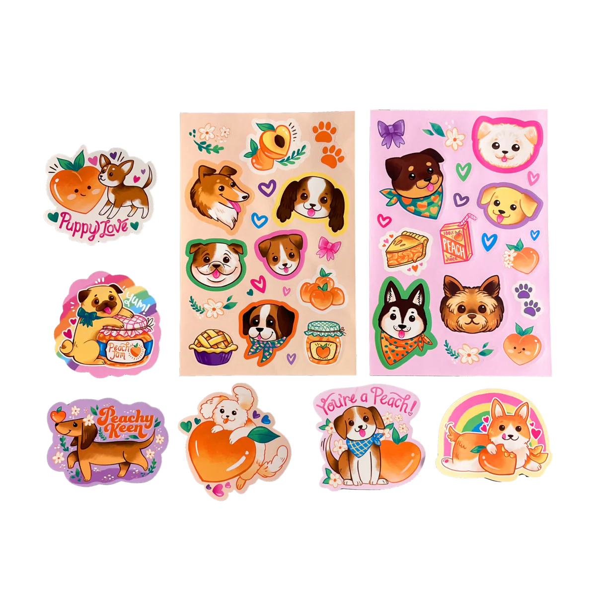 Scented Scratch Stickers: Puppies And Peaches