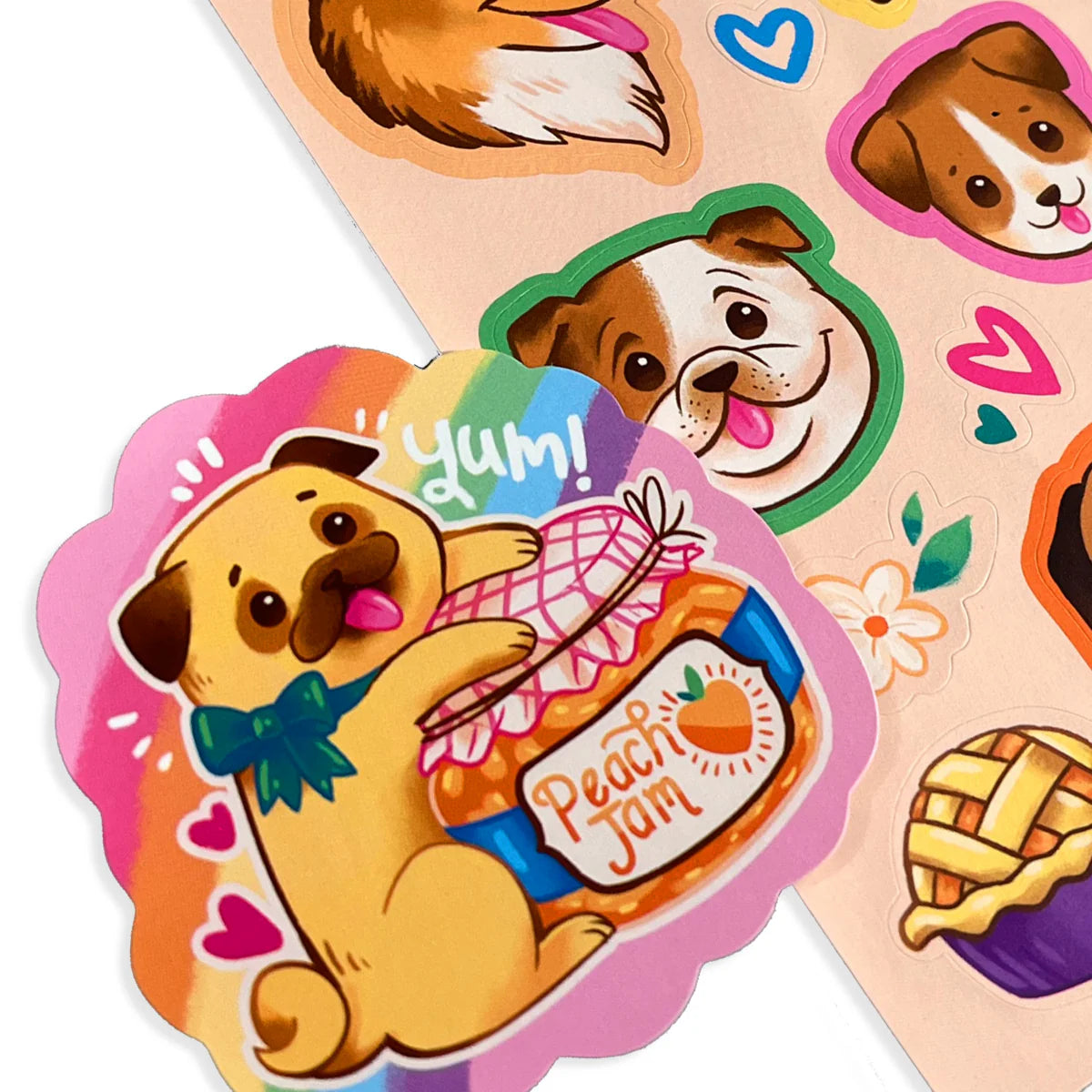 Scented Scratch Stickers: Puppies And Peaches