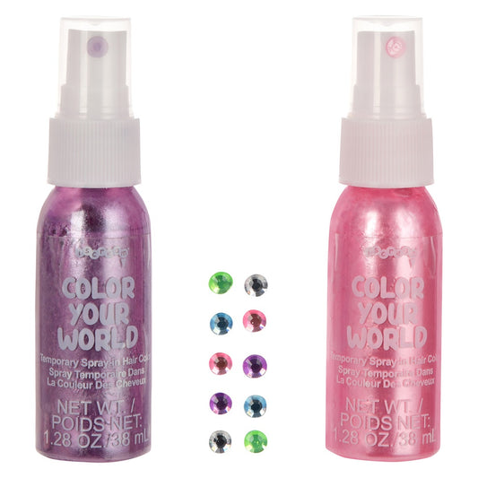 Sparkle Hair Color & Rhinestones