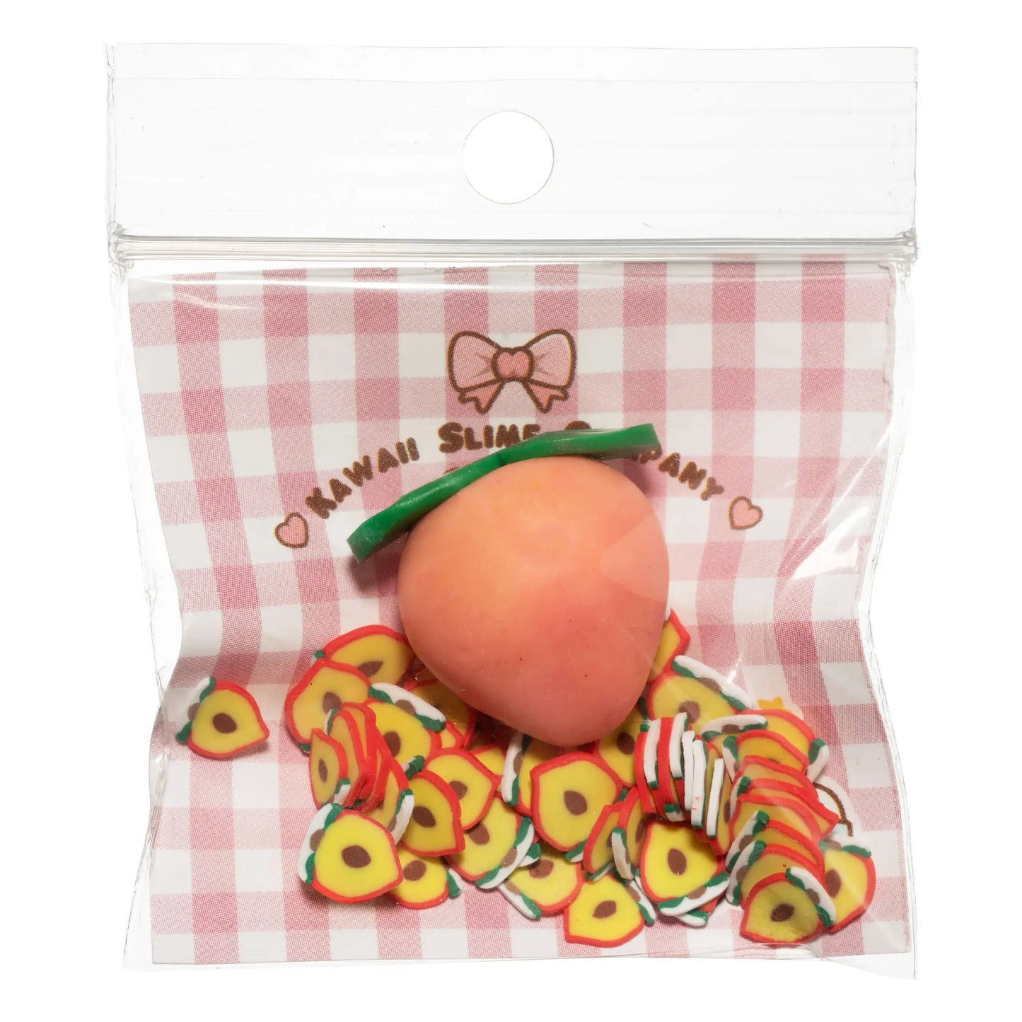 Peach Pie Filling Jelly Cube Slime