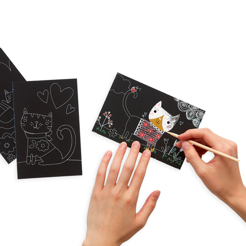 Mini Scratch & Scribble Art Kit: Cutie Cats