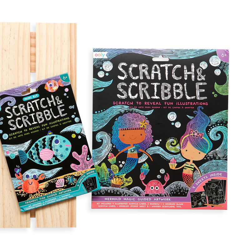 Mini Scratch & Scribble Art Kit: Friendly Fish
