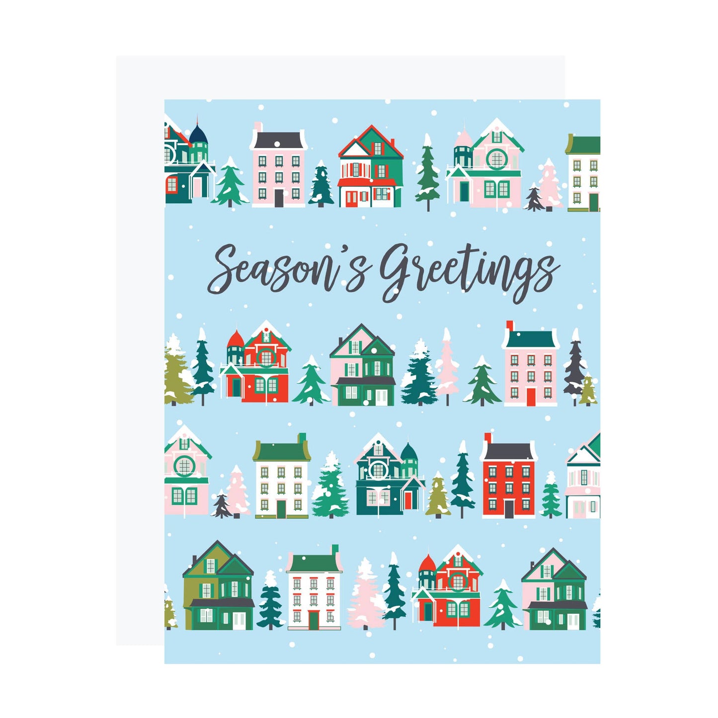 Classic Houses Holiday Card (blank inside)
