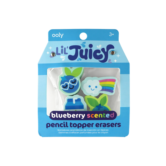 Lil' Juicy Scented Pencil Topper Erasers - Blueberry