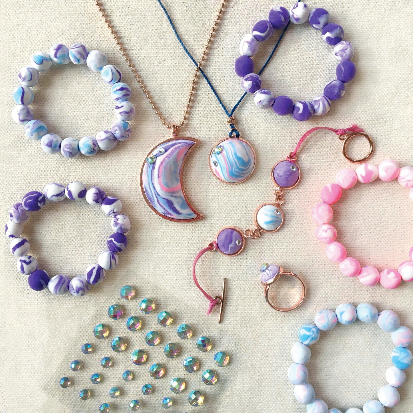 Wish*Craft Marble Moon Jewelry