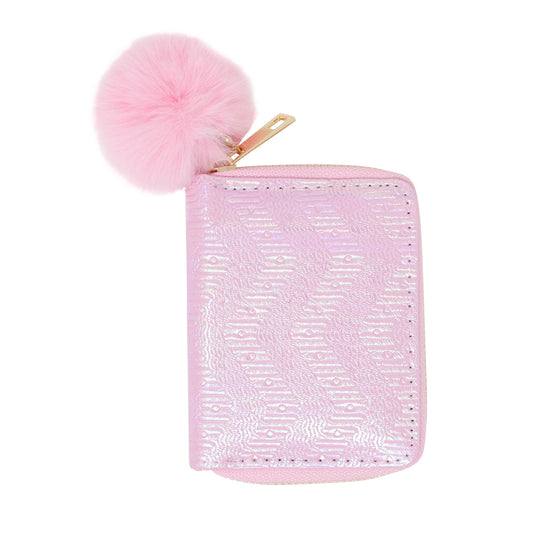 Shiny Wave Wallet - Pink