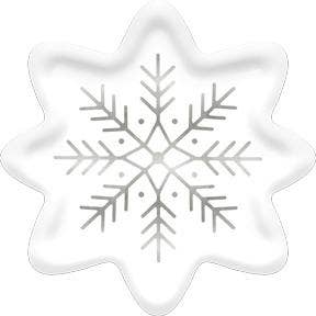 Winter White 8" Shaped Snowflake Plate