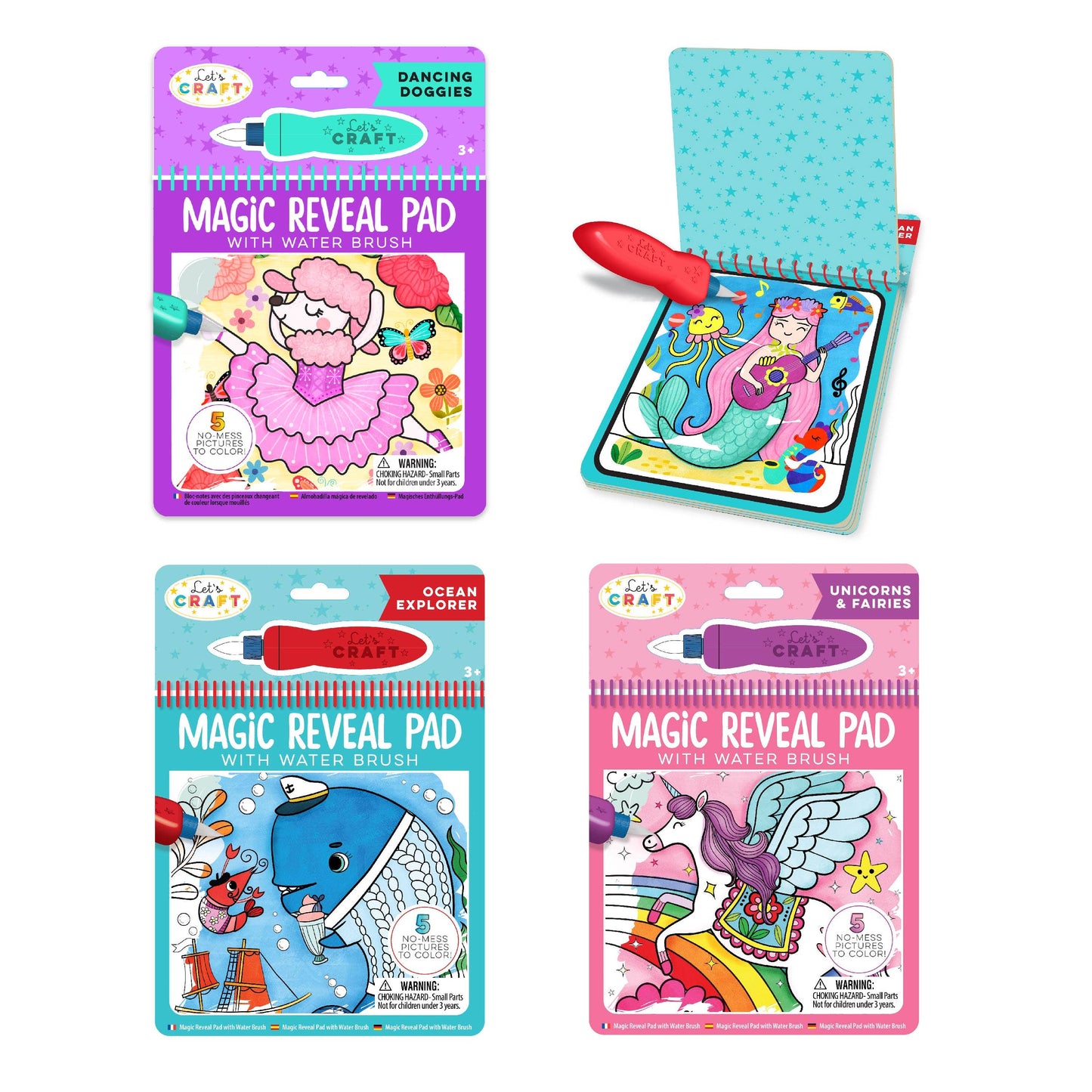 Magic Reveal Pads - Unicorns, Mermaids & Dance