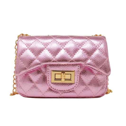 Metallic Classic Mini Purse - Pink