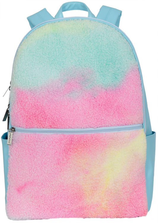 Iridescent Puffer Mini Backpack White Gradient Star Straps | Top Trenz