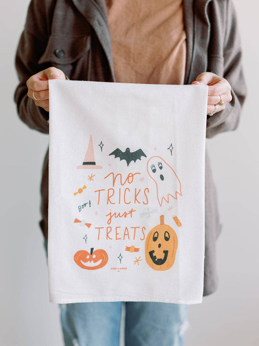 No Tricks Just Treats Flour Sack Towel
