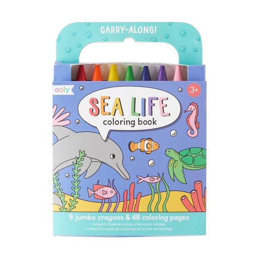 Carry Along Crayon & Coloring Book Kit-Sea Life