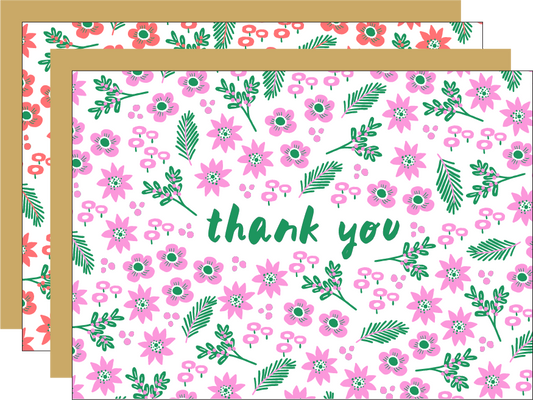 Floral Thank You Mixed Set
