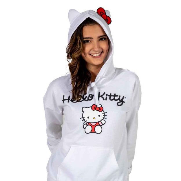 Hello Kitty 3D Ears Juniors Cosplay Hoodie