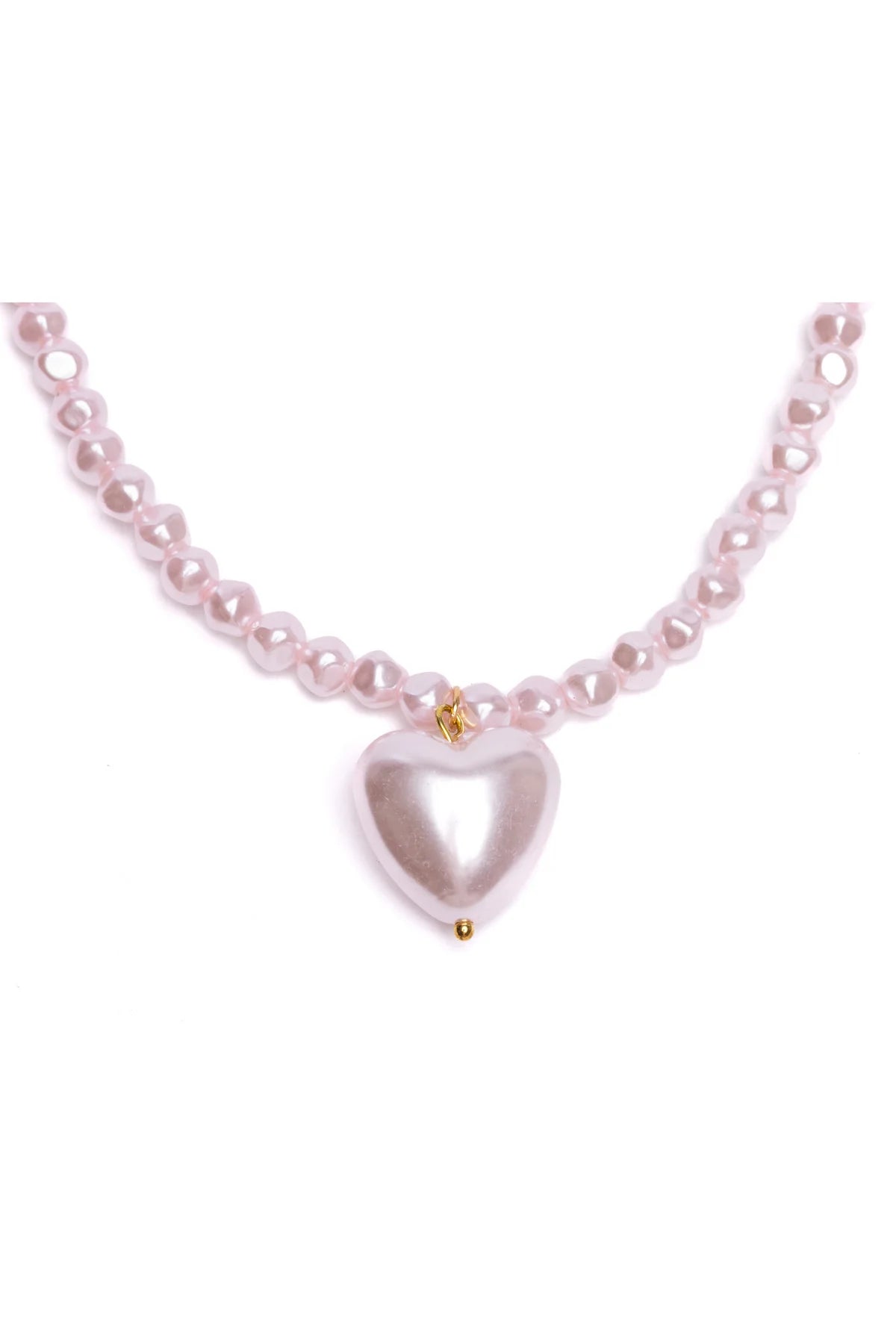 Pearl necklace with heart 2025 clasp