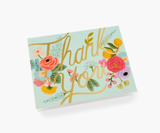 Boxed Set of Mint Garden Thank You Cards