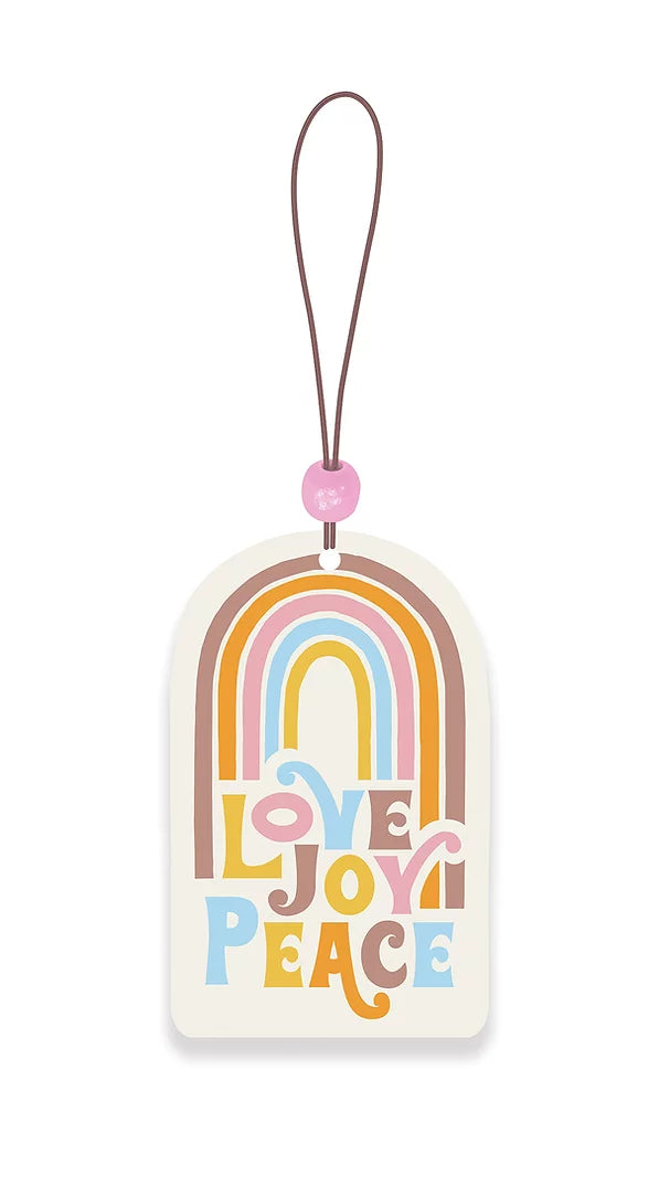 Car Air Fresheners - Love Joy Peace Rainbow