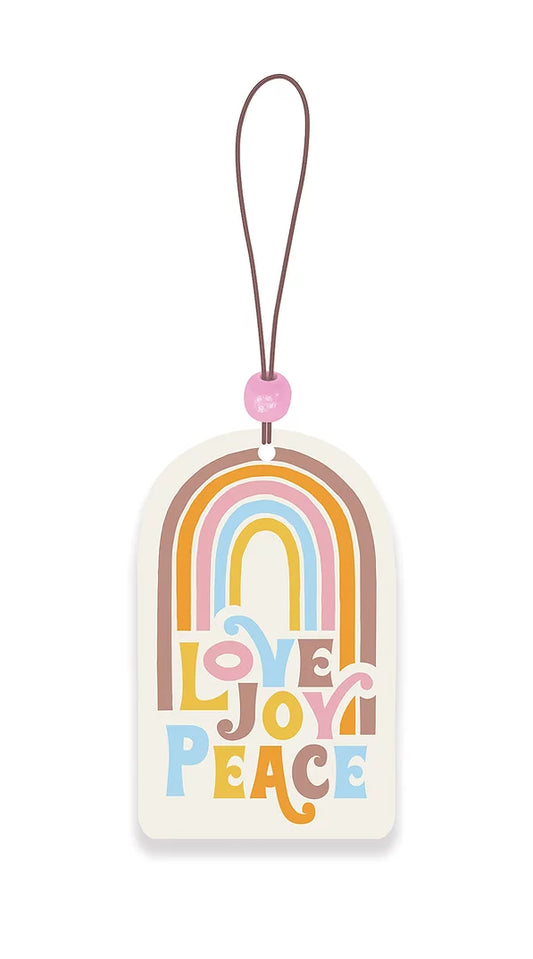 Car Air Fresheners - Love Joy Peace Rainbow