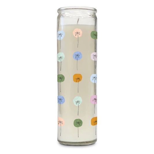 Citronella & Sweet Lavender Cathedral Candle: Dotted Palms