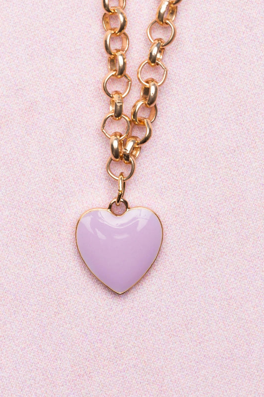 Boutique Chunky Chain Heart Necklace