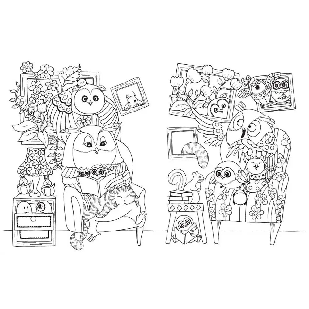 A Million Owls Coloring Book