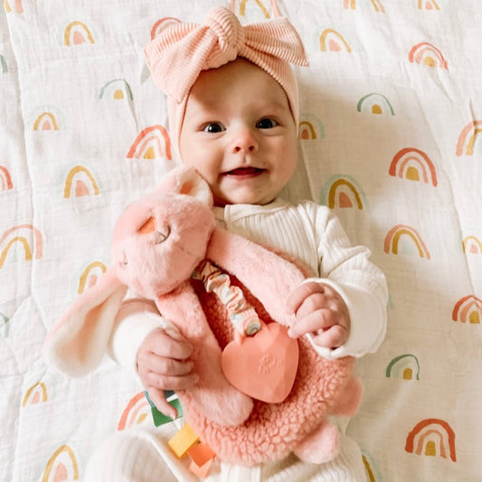 Itzy Lovey™ Bunny Plush Teether - Ana the Bunny