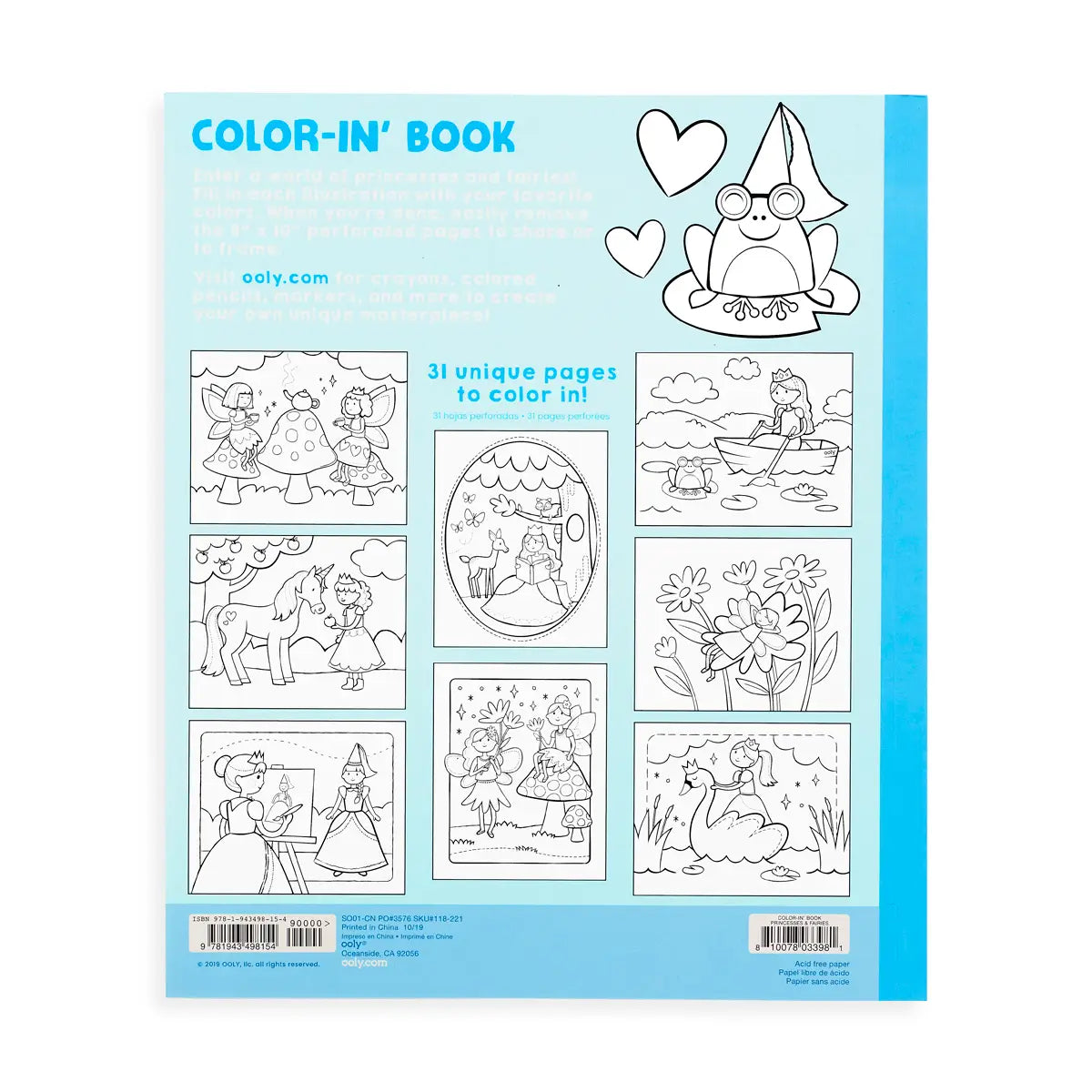 Color-in' Book - Princesses & Fairies