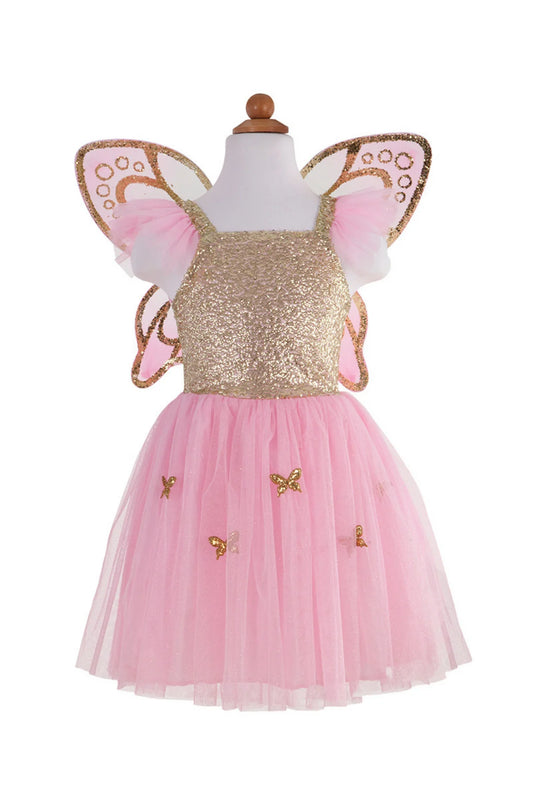Gold Butterfly Dress w/ Fairy Wings