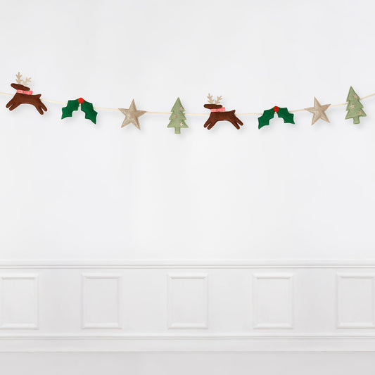 Festive Icon Felt Garland